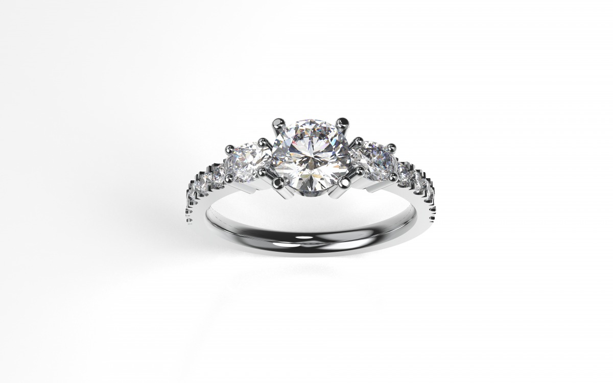 手が綺麗に見える“WAVE”デザイン婚約指輪～WAVE～