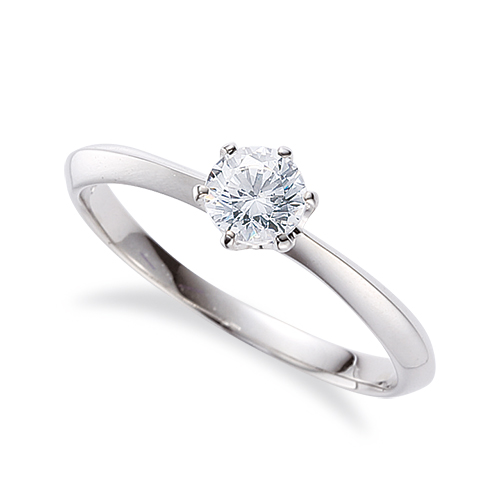 6点留め 細目のシンプルなダイヤモンドリング