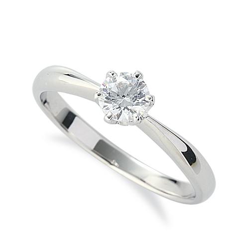 6点留め 流れるようなアームのダイヤモンドリング