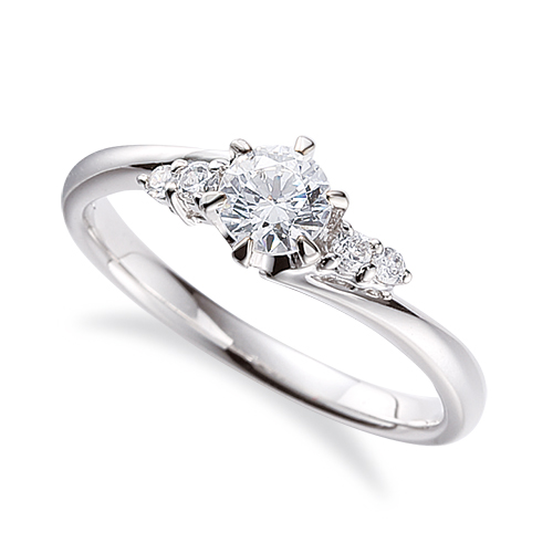 6点留め 風のように美しいダイヤモンドリング